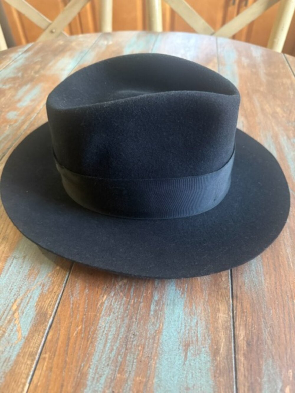 Vintage Mallory by Stetson Black Wool Fedora Hat 1960s - Picture 5 of 9